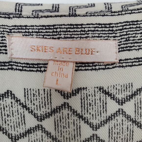 Skies are Blue abstract print rayon blouse size large - Picture 3 of 4